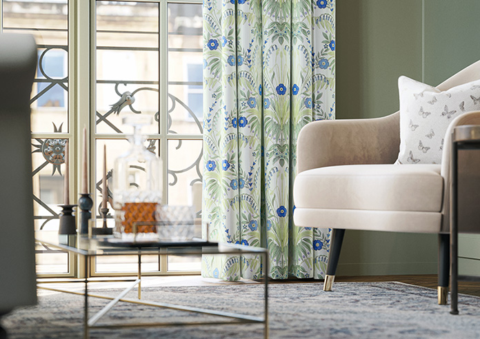 Cotswold Faux Silk, Sapphire - Made to Measure Curtain - Image 5